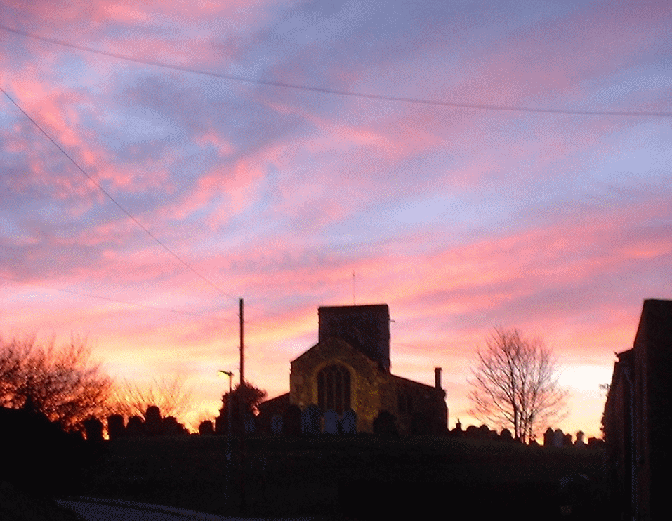 Aldbrough Church Sunset